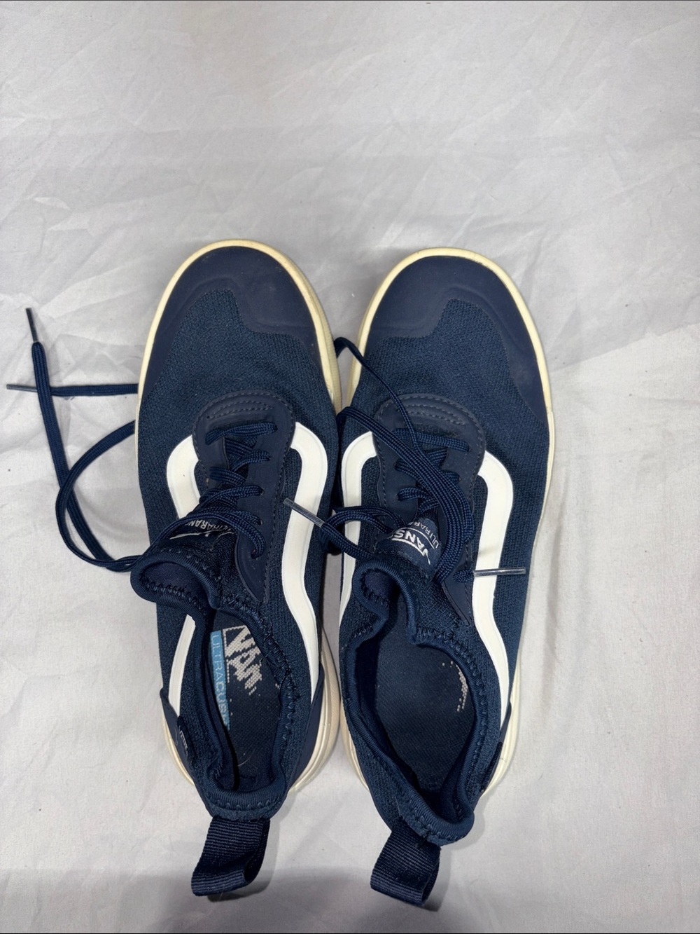 Vans Navy Blue Sneakers with White Side Stripe